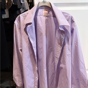 Brooks Brothers Lavender Gingham Dress Shirt